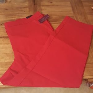 Lane bryant ankle pant bright red size 24 nwt